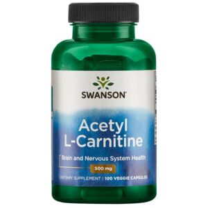 Swanson Acetyl L-karnityny ALC 500mg 100 kaps...