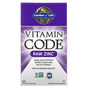 Garden Of Life Witamin Code RAW Zinc 60 kapsu...