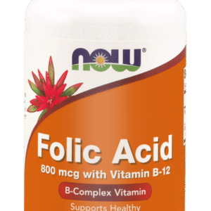 Now Foods Kwas foliowy z witamina B12 800 µg...
