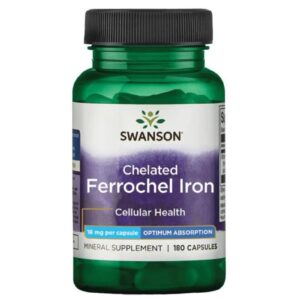Swanson Albion Chelat Żelaza 18 mg 180 kapsuł...