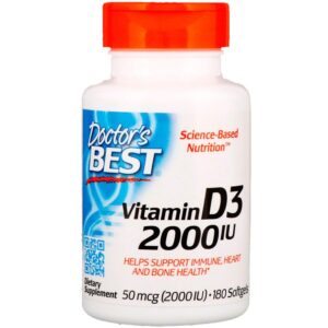 Doctor’s Best Witamina D3 2000 IU 180 k...
