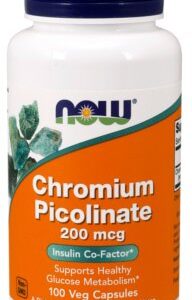 Now Foods Pikolinian Chromu 200 µg 100 kapsuł...
