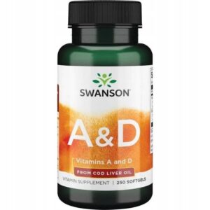 Swanson Witamina A 5000 IU i D 400 IU 250 kap...