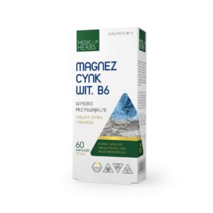 Medica Herbs Magnez, Cynk z Witaminą B6 60 ka...