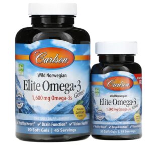 Carlson Labs Elite Omega 3 1600mg 90 + 30 kap...