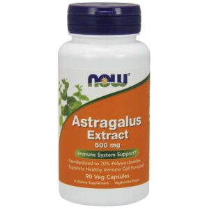 NOW Foods Astragalus Extract 500mg 90 kapsułe...
