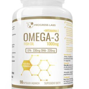 Progress Labs Omega 3 + Vit E 90 kapsułek