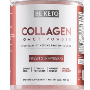 BeKeto Keto Kolagen z olejem MCT o smaku trus...