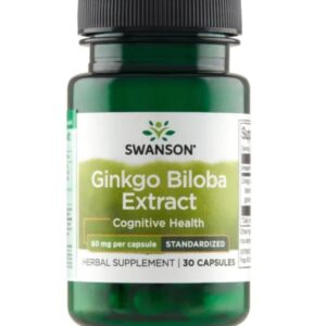 Swanson Ginkgo Biloba ekstrakt 60 mg 30 kapsu...
