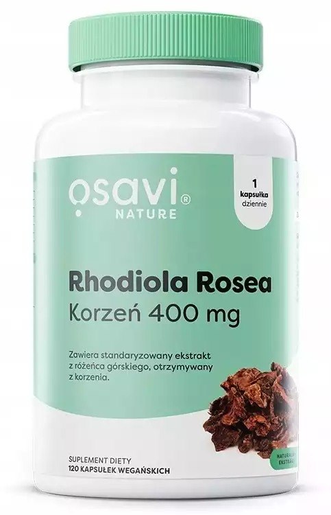 Osavi Rhodiola Rosea Korzeń 400 mg 120 wegańskich kapsułek