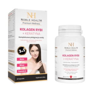 Noble Health Kolagen rybi + keratyna 60 kapsu...