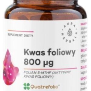 Aura Herbals Kwas foliowy 800 μq Quatrefolic...