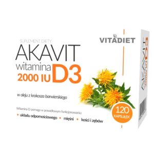 VITADIET AKAVIT Witamina D3 2000 IU 120 kapsu...