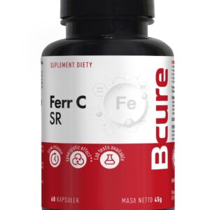BCure Ferr C SR Żelazo z witaminą C 60 kapsuł...