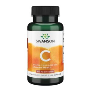 Swanson Witamina C500 + dzika róża 100 kapsuł...