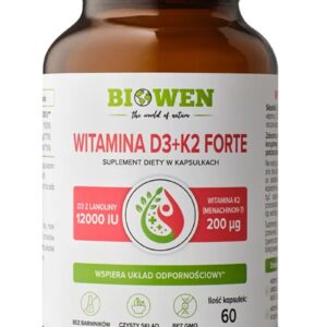 Biowen Witamina D3 + K2 Forte 12000 IU 60 kap...