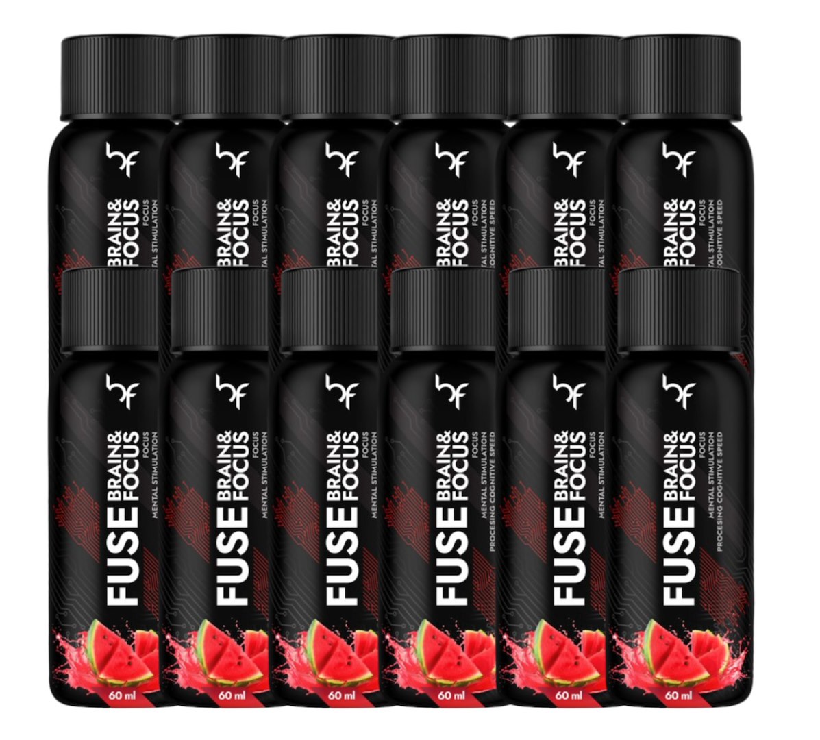 BodyFuse Brain Shot 60 ml arbuz zestaw 12 x 60 ml