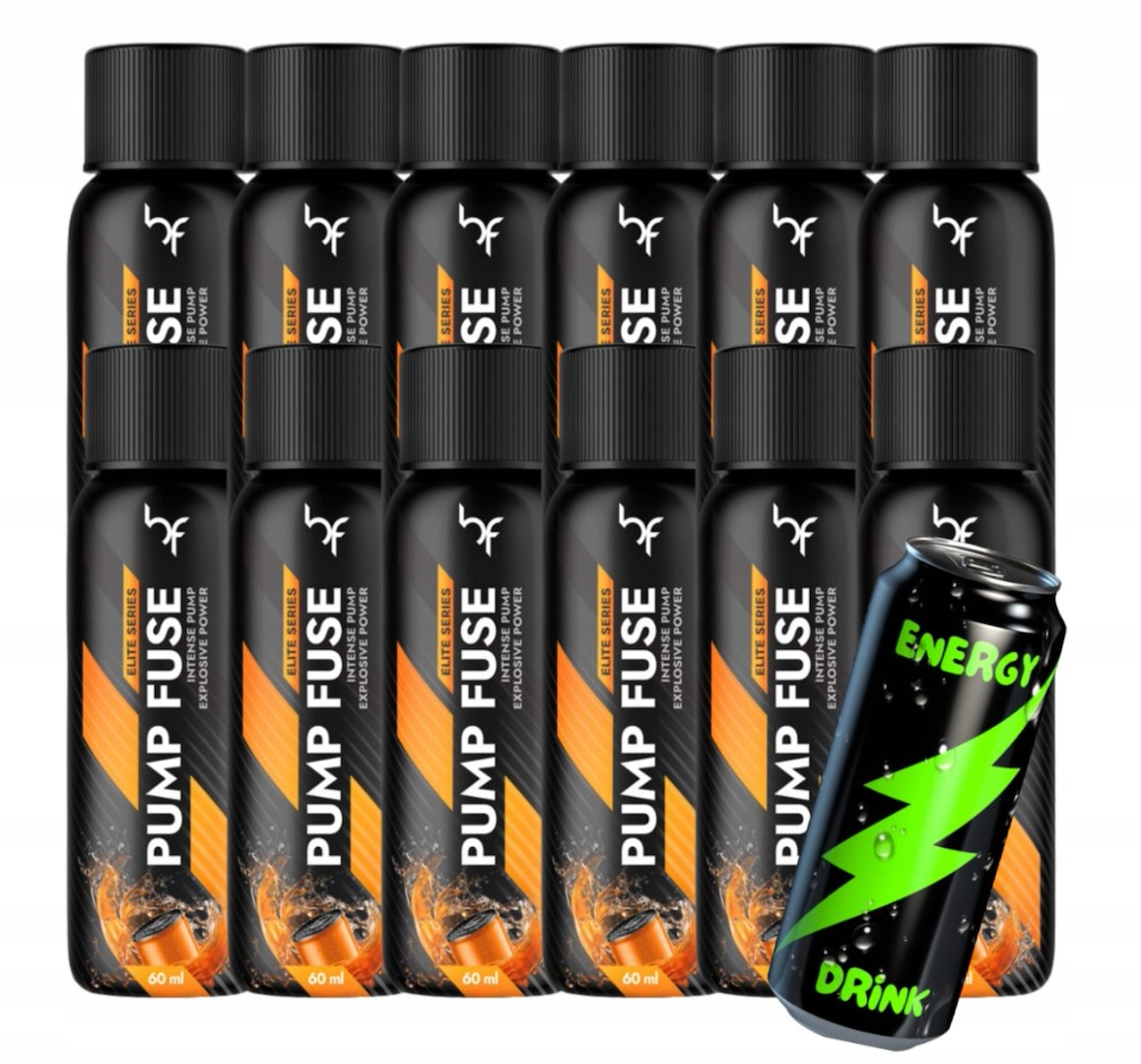 BodyFuse Pump Shot 60 ml energetyk zestaw 12 x 60 ml