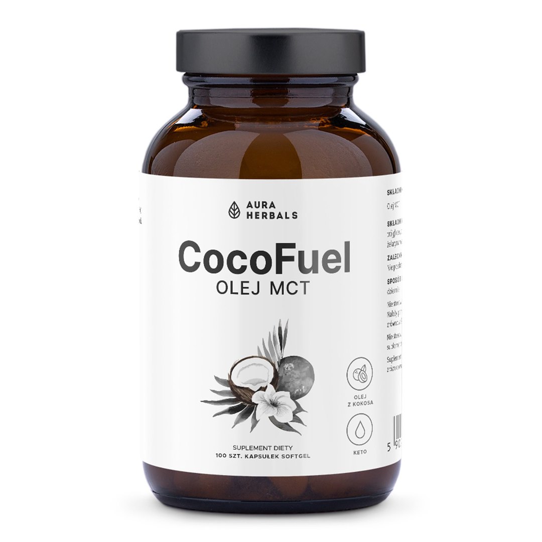 Aura Herbals Coco Fuel Olej MCT 2000 mg 100 kapsułek softgel