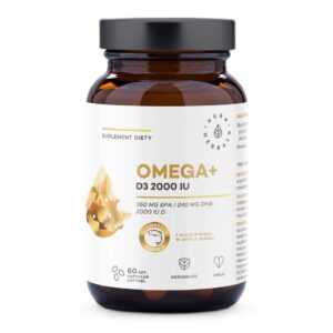 Aura Herbals Omega+ Witamina D3 2000 IU 60 ka...