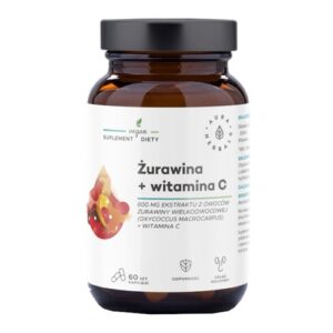 Aura Herbals Żurawina 800 mg + Witamina C 60...